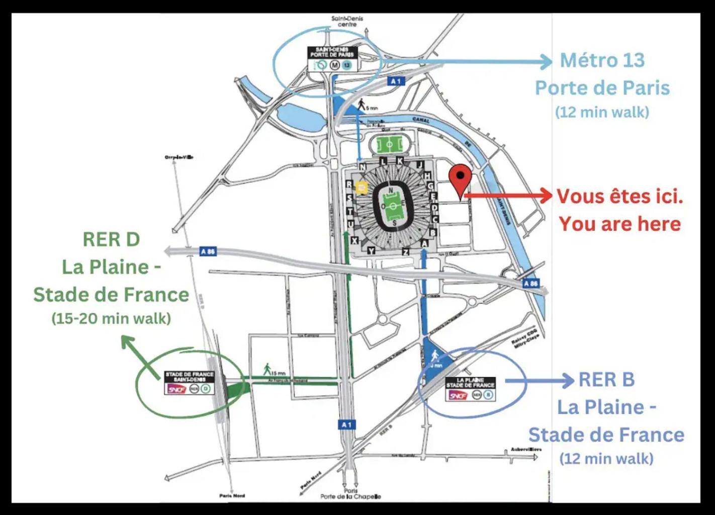 F2 Paris 10Eme Gare Du Nord - Stade De France - Parking Saint-Denis  Zewnętrze zdjęcie